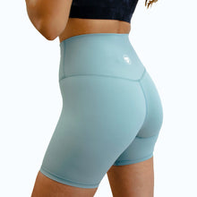 Load image into Gallery viewer, Soft High-Waist Biker shorts - sky blue -chicsfitwear