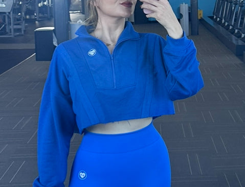 Royal blue cropped sweater