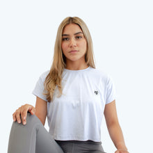 Load image into Gallery viewer, Crop Top white -chicsfitwear
